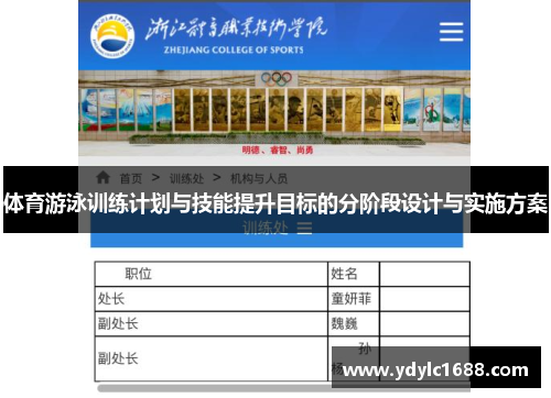 体育游泳训练计划与技能提升目标的分阶段设计与实施方案